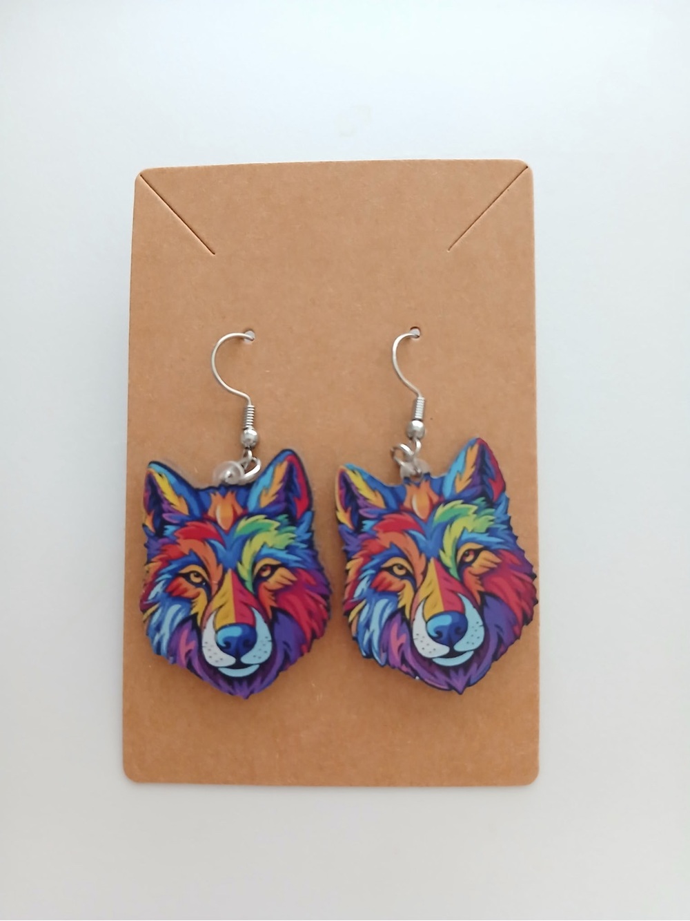 Fashion Jewelry Multicolor Wolf Head Earrings